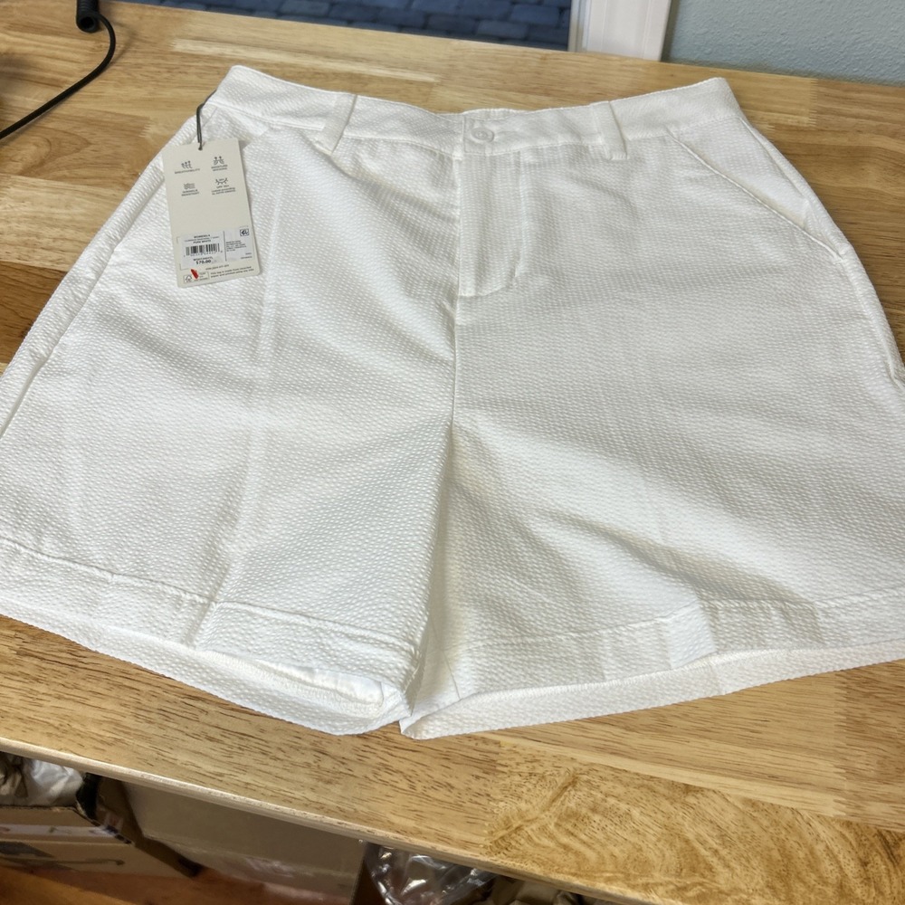 Walter Hagen Women’s Clubhouse Traditional 5” Shorts White Size 4 NWT $70